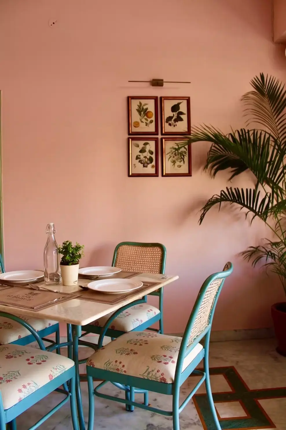 A quiet corner for two at Café Auberge, Jaipur