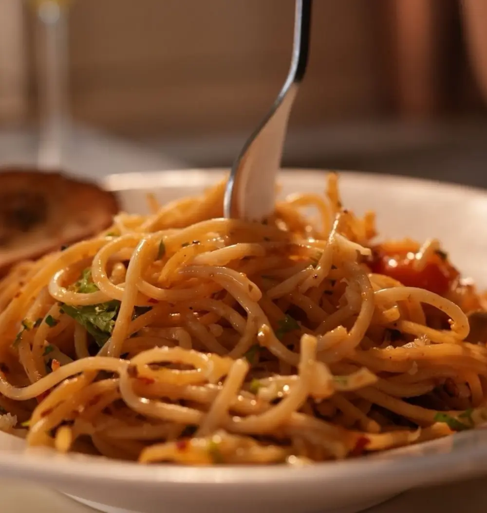 Pasta from our Italian menu at Café Auberge, Jaipur